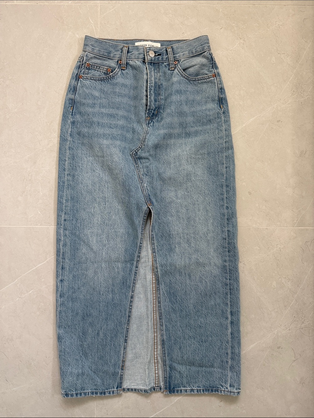 The 90’s Vintage Denim Maxi Skirt